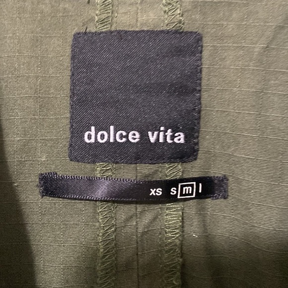 Dolce vita military jacket women M button down green army vintage Y2K retro - Picture 10 of 12